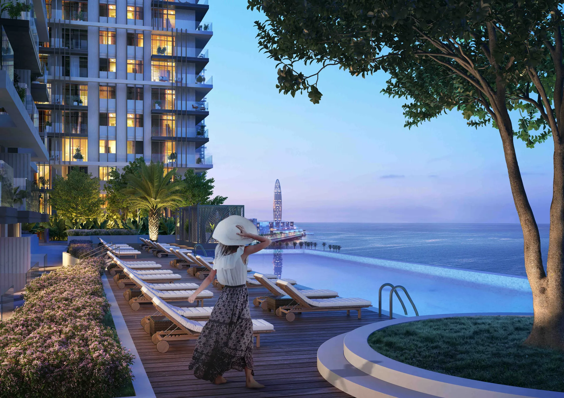 Emaar Beachfront: the completed towers